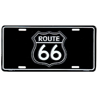 USA Flagge Route 66 California Auto Nummernschild License Plate Deko Blechschild