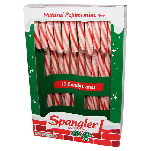 Spangler® Candy Canes Nat. PEPPERMINT rot/weiß, 12 St., 150 g