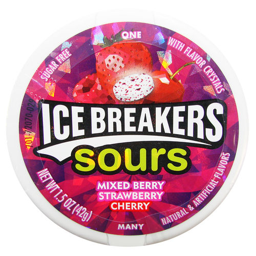 ICE BREAKERS® Sours Berry Mints, 42 g, 1,5 oz.