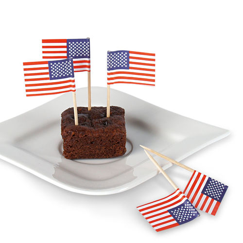 Buffet Picker-Fähnchen USA Stars & Stripes, 50 Stück