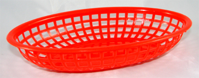 Diner Basket, oval, rot, ca. 24 x 15 cm