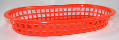 Diner Basket, oval, rot, ca. 27,5 x 18 cm