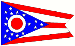 Flagge - US-Bundesstaat Ohio, ca. 150 x 90 cm