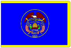 Flagge - US-Bundesstaat Utah, ca. 150 x 90 cm