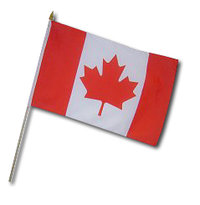 Handflagge - Canada, mit Holzstab, ca. 42 x 29 cm