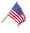 Handflagge USA, mit Holzstab, ca. 45 x 29 cm