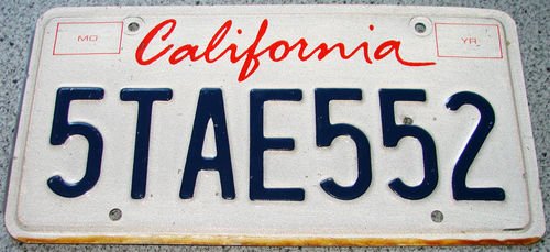 Original US-License Plate California, gebraucht