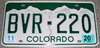 Original US-License Plate Colorado, gebraucht