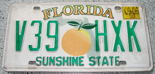 Original US-License Plate Florida, gebraucht