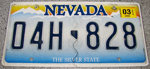 Original US-License Plate Nevada, gebraucht