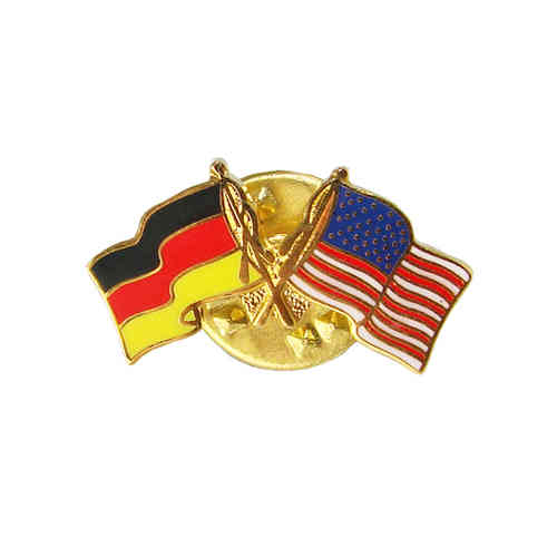 Pin - Flaggen DEUTSCHLAND/ USA, wehend, ca. 2,2 x 1,5 cm