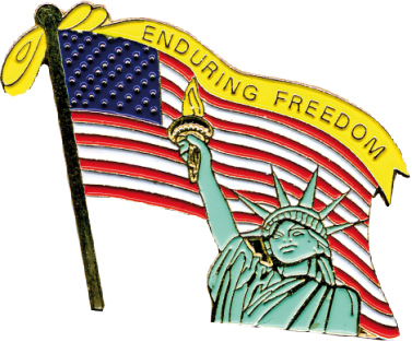 Pin - Enduring Freedom, ca. 3,7 x 2,7 cm