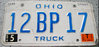 Original US-License Plate Ohio, gebraucht