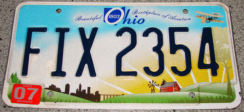 Original US-License Plate Ohio, gebraucht
