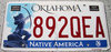 Original US-License Plate Oklahoma, gebraucht