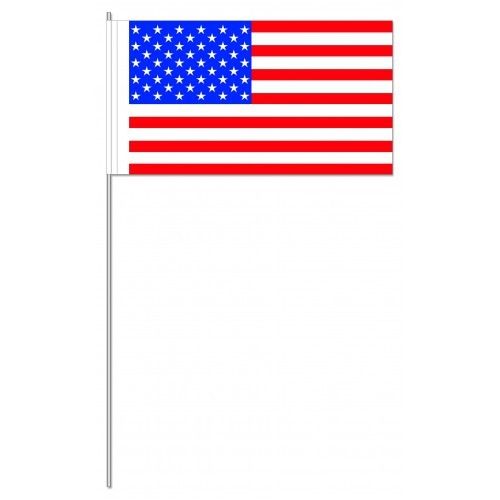 Papierfähnchen USA - Stars & Stripes, ca. 22 x 12 cm