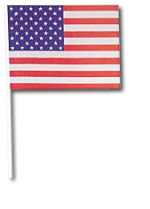 Papierfähnchen USA - Stars & Stripes, ca. 22 x 12 cm