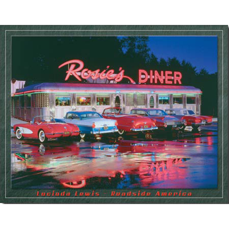 Blechschild - LEWIS - Rosie's Diner, ca. 40,5 x 31,5 cm