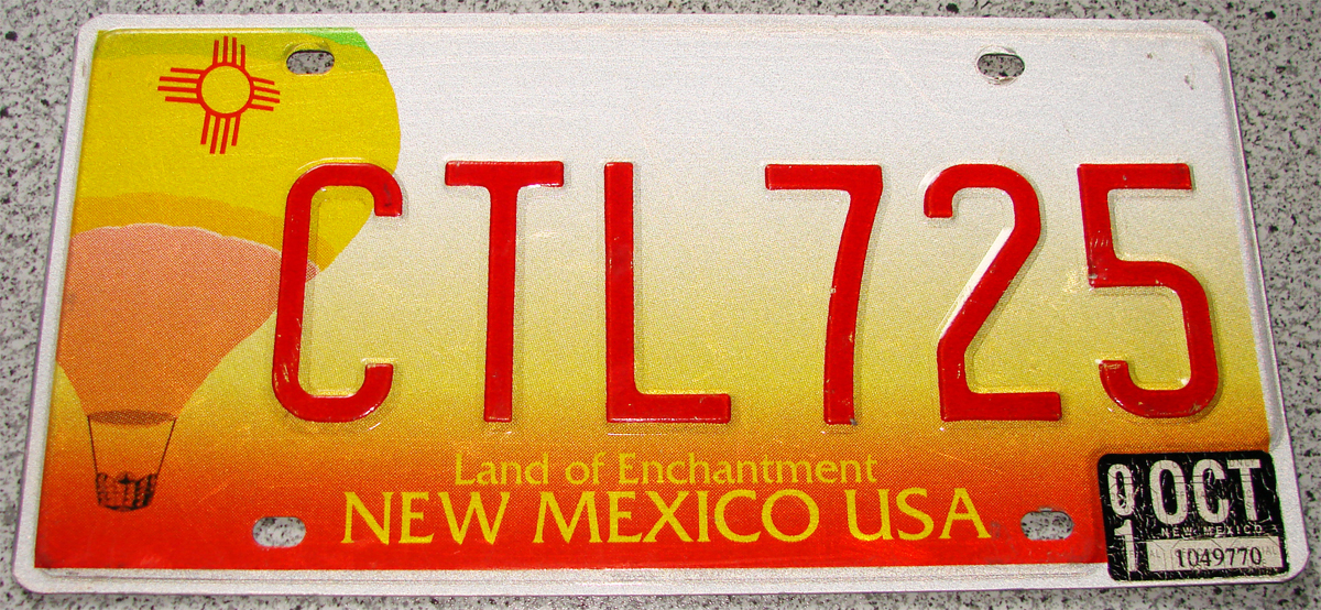 USA Auto Nummernschild License Plate Deko Blechschild New Mexico 