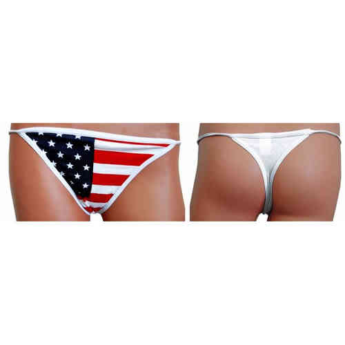 Stringtanga - USA Stars & Stripes, Größe 34/36