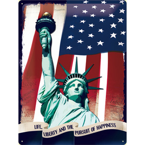 Blechschild - Statue of Liberty, ca. 30 x 40 cm