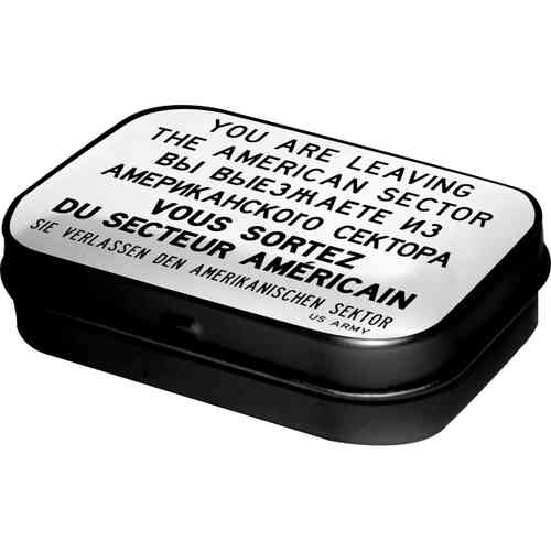 Motiv-Dose - You are leaving the American Sector, ca. 6 x 4 cm