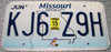 Original US-License Plate Missouri, gebraucht