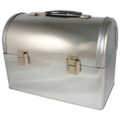 Lunchbox - Retro Style, Weißblech, silberfarben