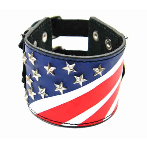 Lederarmband - USA Stars & Stripes