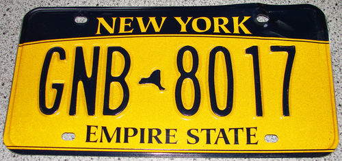 Original US-License Plate New York, gebraucht
