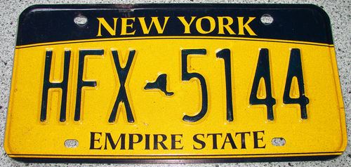 Original US-License Plate New York, gebraucht