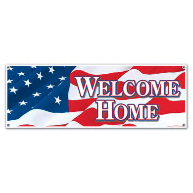 Jumbo Sign Banner - WELCOME HOME, ca. 152 x 53 cm