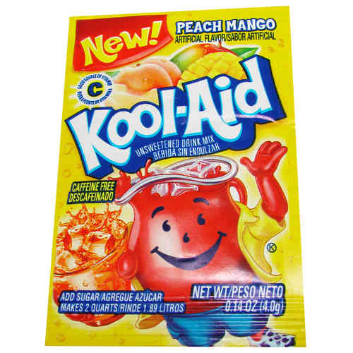 Kool-Aid PEACH MANGO, Unsweetened Soft Drink Mix, 4,0 g