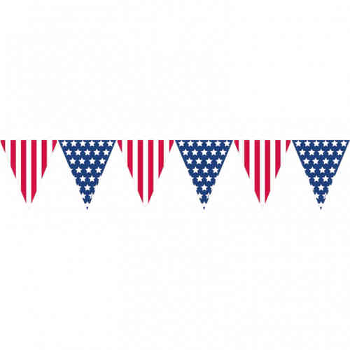 Wimpelkette USA - Stars & Stripes, ca. 360 cm lang
