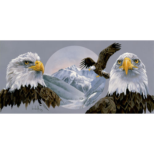 Kunstdruck Poster - Eagles in the Snow, ca. 70 x 33 cm
