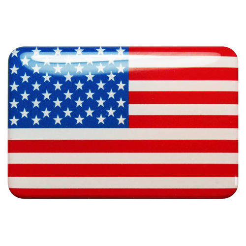3D Aufkleber - US-Flagge, ca. 7,4 x 4,9 x 0,2 cm, gedomt