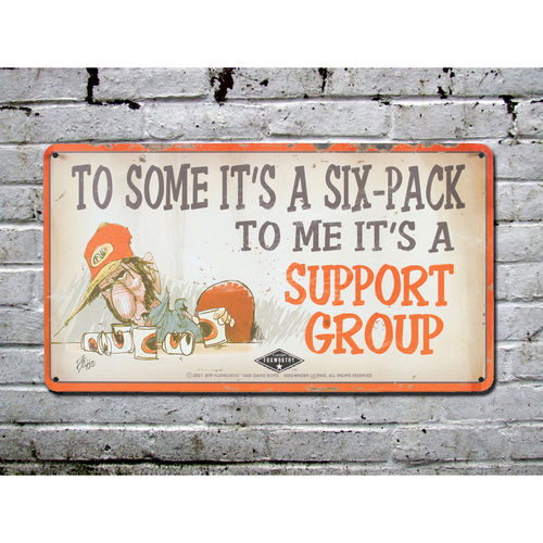 Blechschild - Support Group, ca. 24,5 x 13,5 cm