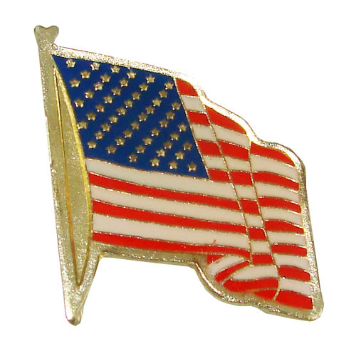 Pin - US-FLAGGE, wehend, ca. 2,1 x 2,6 cm