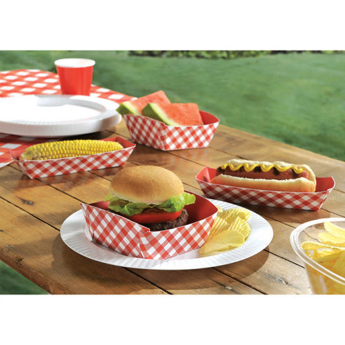 Hot Dog- und Hamburger Schalen, je 8 Stück