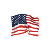 Aufkleber - US-Flagge wehend, PVC, ca. 3,0 x 2,3 cm