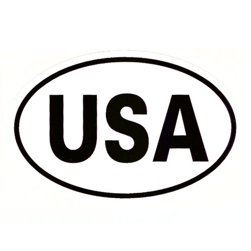 Aufkleber - USA -, oval, PVC, ca. 9,6 x 6,3 cm
