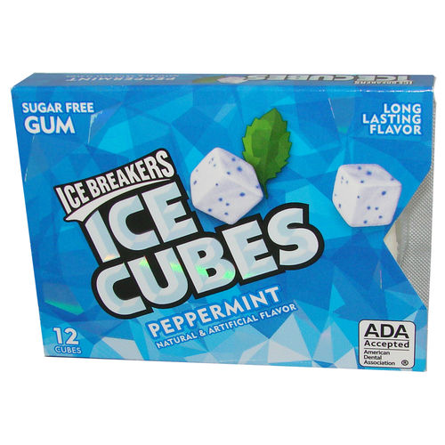 ICE BREAKERS® Ice Cubes Peppermint Gum, 12 Cubes, 27,6 g