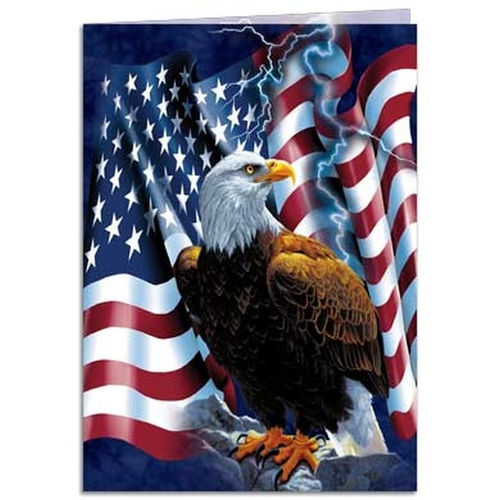 Grußkarte American Flag Eagle, ca. 12,5 x 17,8 cm