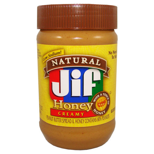 Jif® Peanut Butter Natural HONEY CREAMY, 454 g - best before 2. März 2022