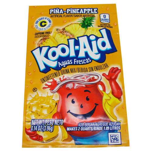 Kool-Aid® PINEAPPLE, Unsweetened Soft Drink Mix, 3,96 g