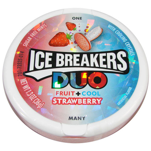 ICE BREAKERS® DUO Fruit + Cool STRAWBERRY Mints, 36 g, 1,3 oz.