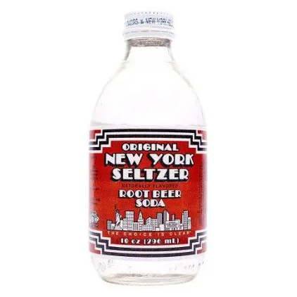 Original New York Seltzer® ROOT BEER SODA, 296 ml-Flasche