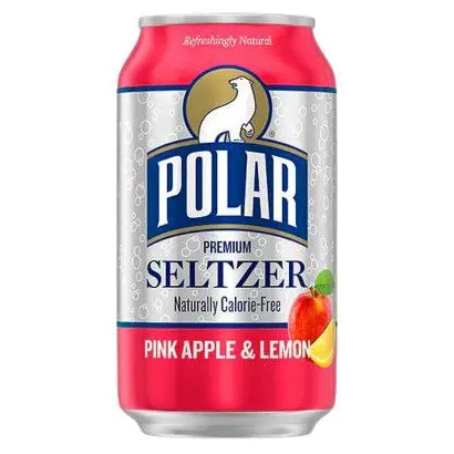 Polar® Seltzer PINK APPLE & LEMON Soda, 355 ml-Dose